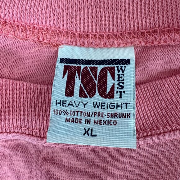 TSC West Heavy Weight T Shirt San Francisco Cable Car Size XL Pink Cotton - Picture 6 of 11